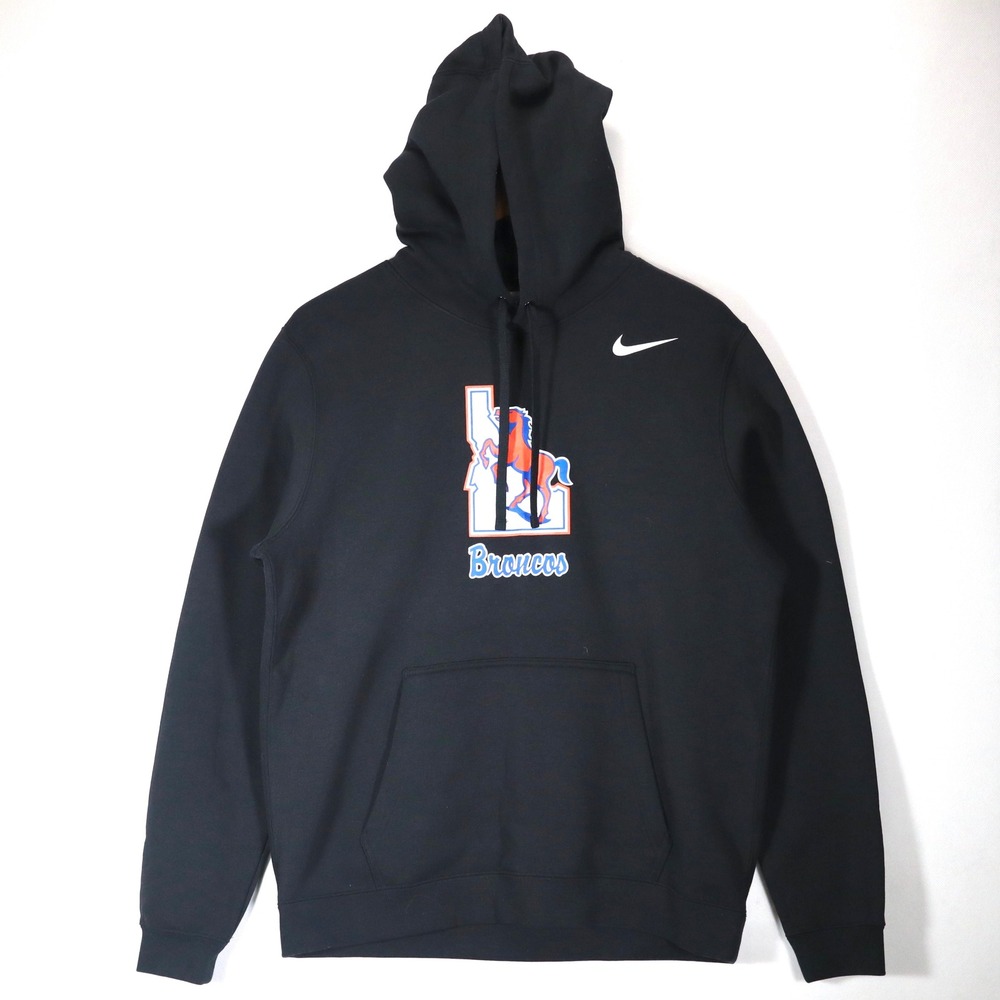 Nike Hoodie Mens Medium Black Boise State Broncos NWT College Vault Club Fleece